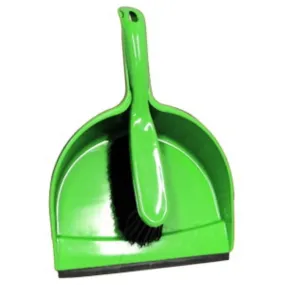 PLASTIC DUSTPAN SET - GREEN