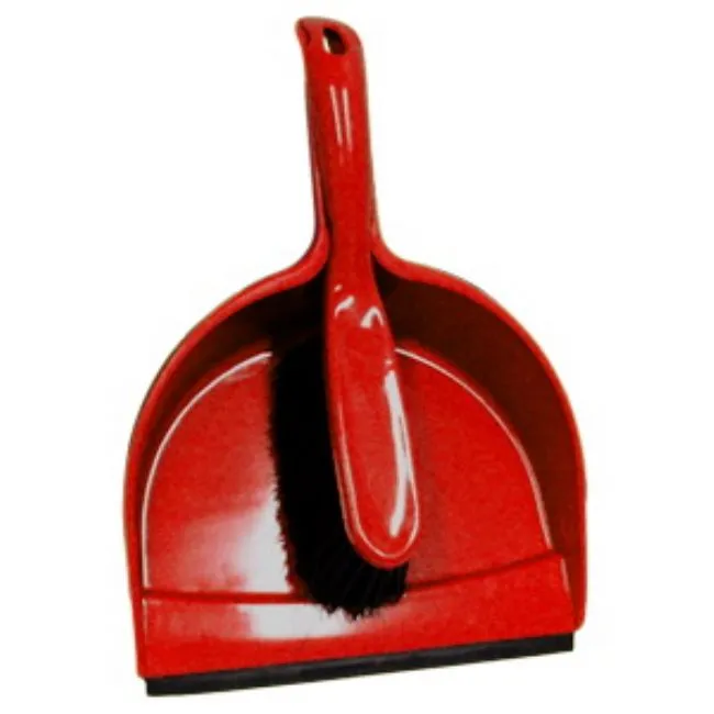 PLASTIC DUSTPAN SET - RED