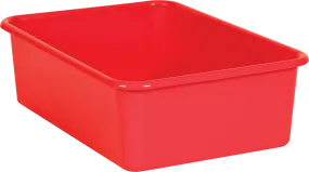 Red Large Plastic Storage Bin