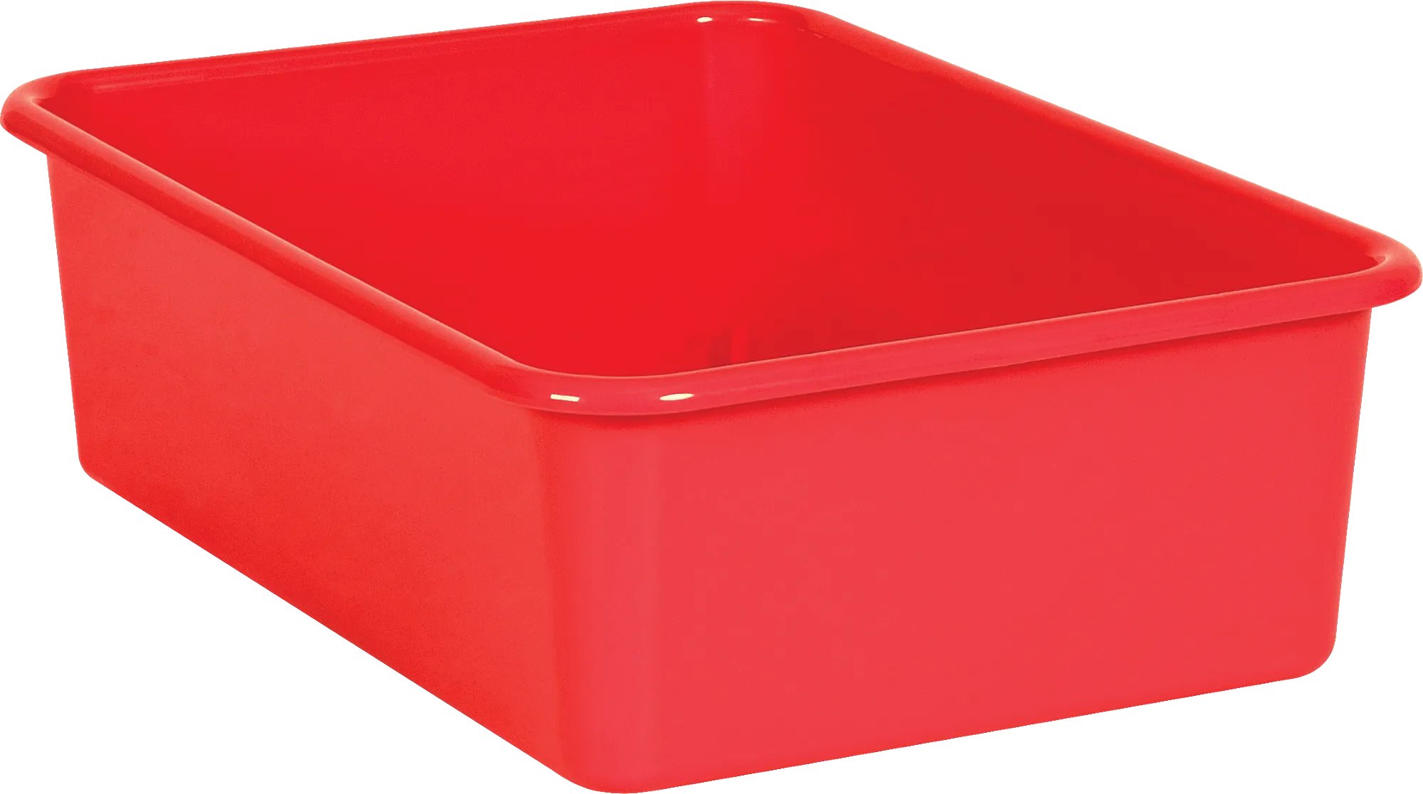 Red Large Plastic Storage Bin