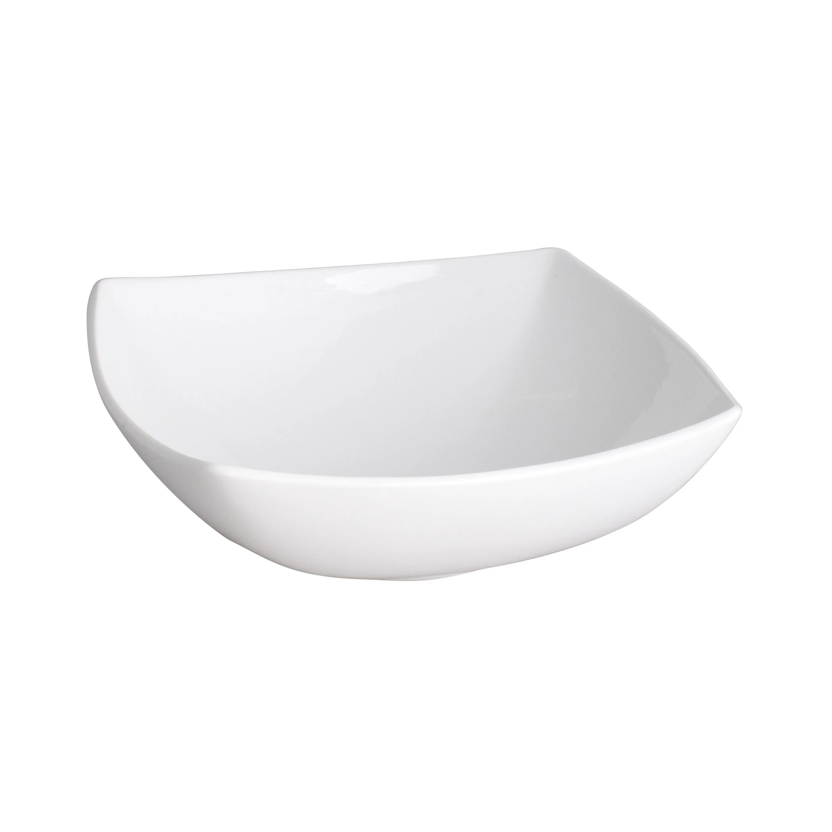 Royal White New Bone Arch Shape Square Bowl Tapered