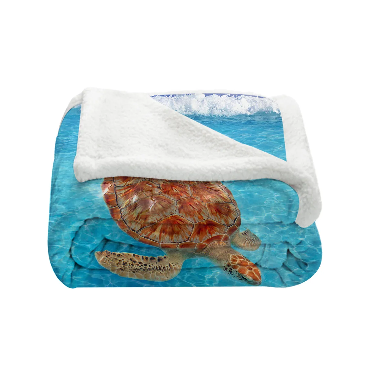 Sea Turtle Soft Sherpa Blanket