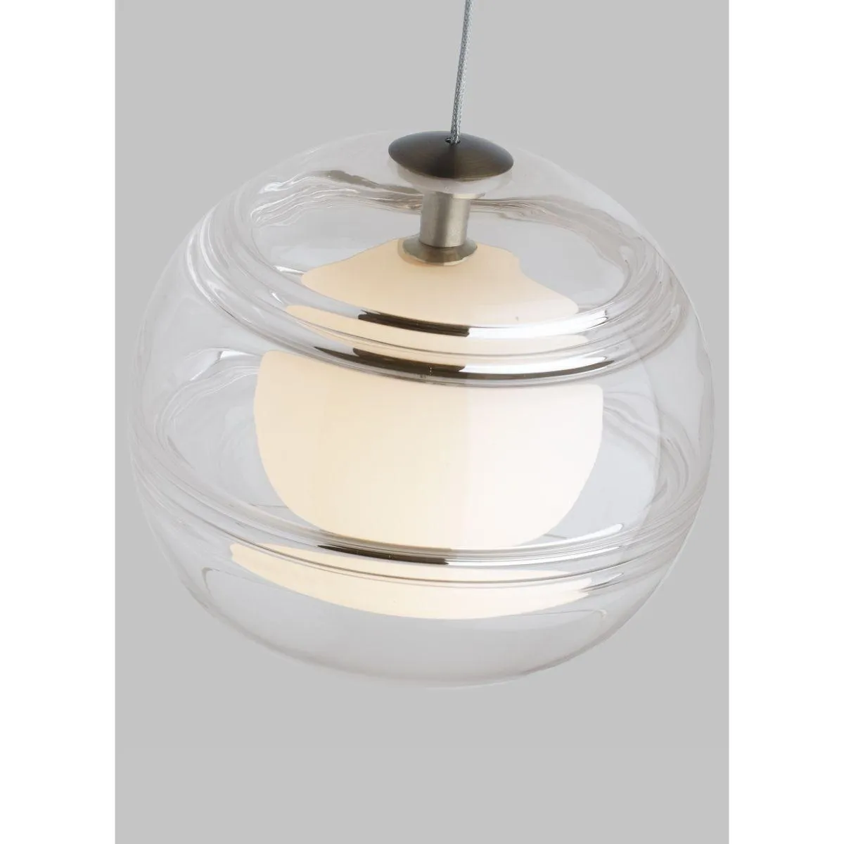 Sedona 6 in. Pendant Light Aged Brass Finish Clear