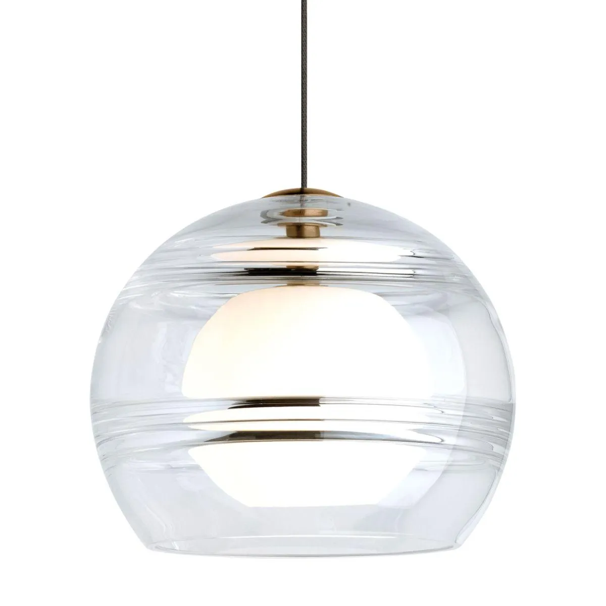 Sedona 6 in. Pendant Light Aged Brass Finish Clear