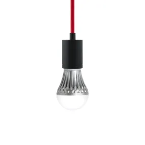 Soco 24 Ft Cord Pendant Light Black Finish Black Cord