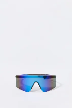 Soft Touch Rimless Shield Sunglasses