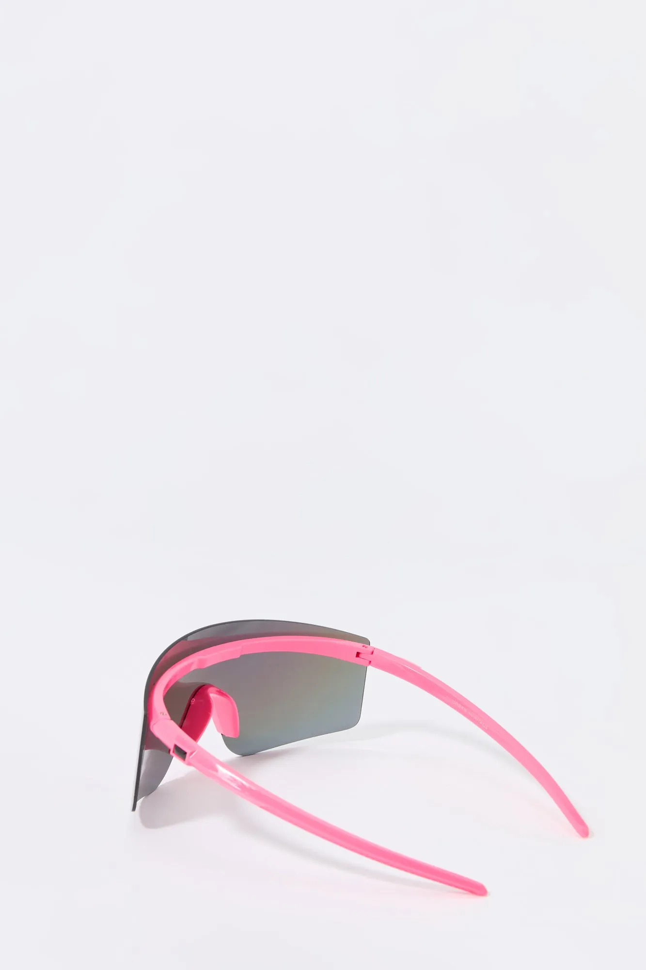 Soft Touch Rimless Shield Sunglasses