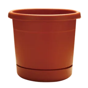 Southern Patio Dynamic Design 16″ Rolled Rim Planter, Terracotta (16", Terracotta)