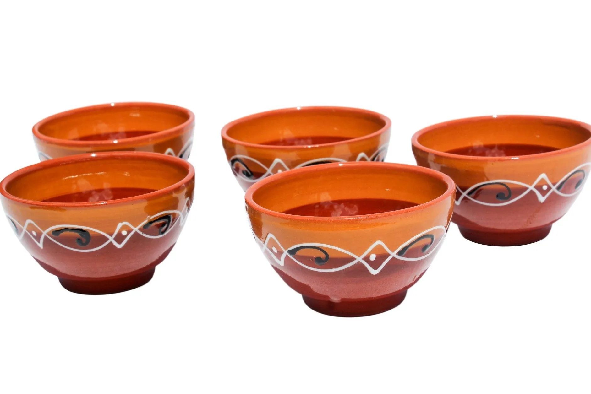 Spanish Sunset Salsa Bowl Set of 5 - Hand Painted From Spain