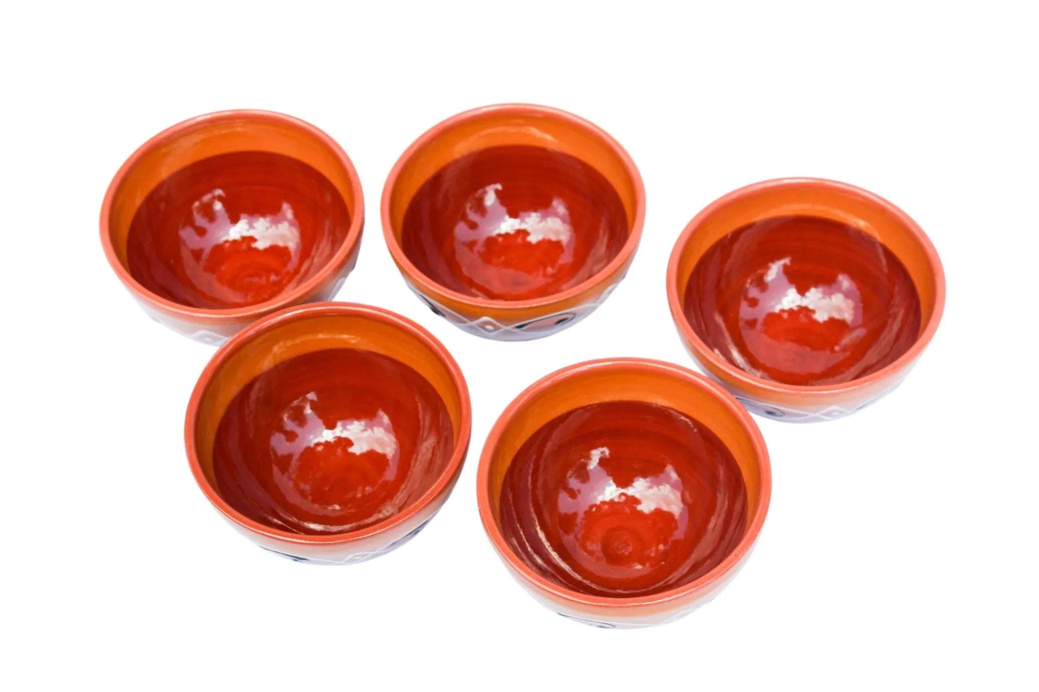 Spanish Sunset Salsa Bowl Set of 5 - Hand Painted From Spain