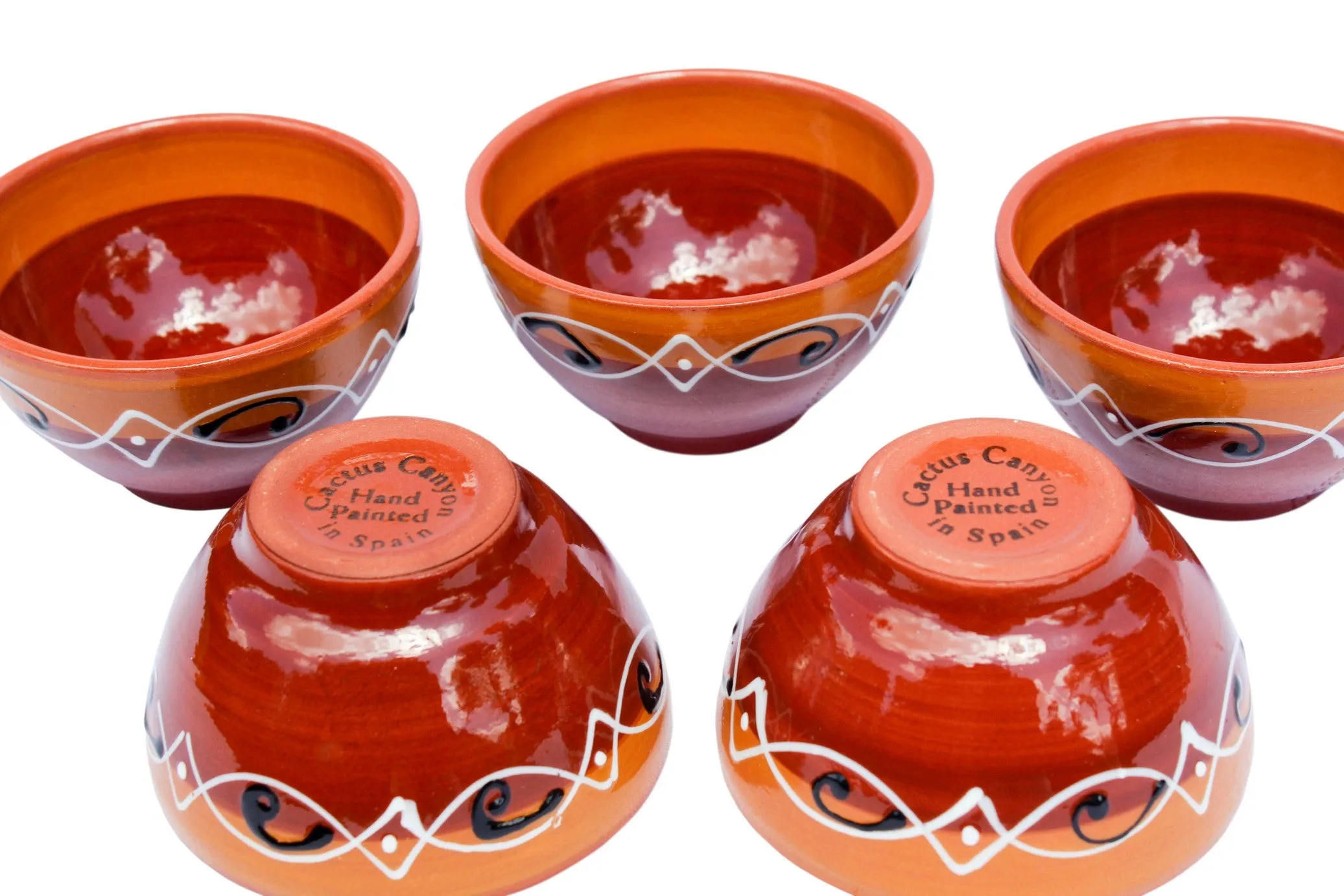 Spanish Sunset Salsa Bowl Set of 5 - Hand Painted From Spain