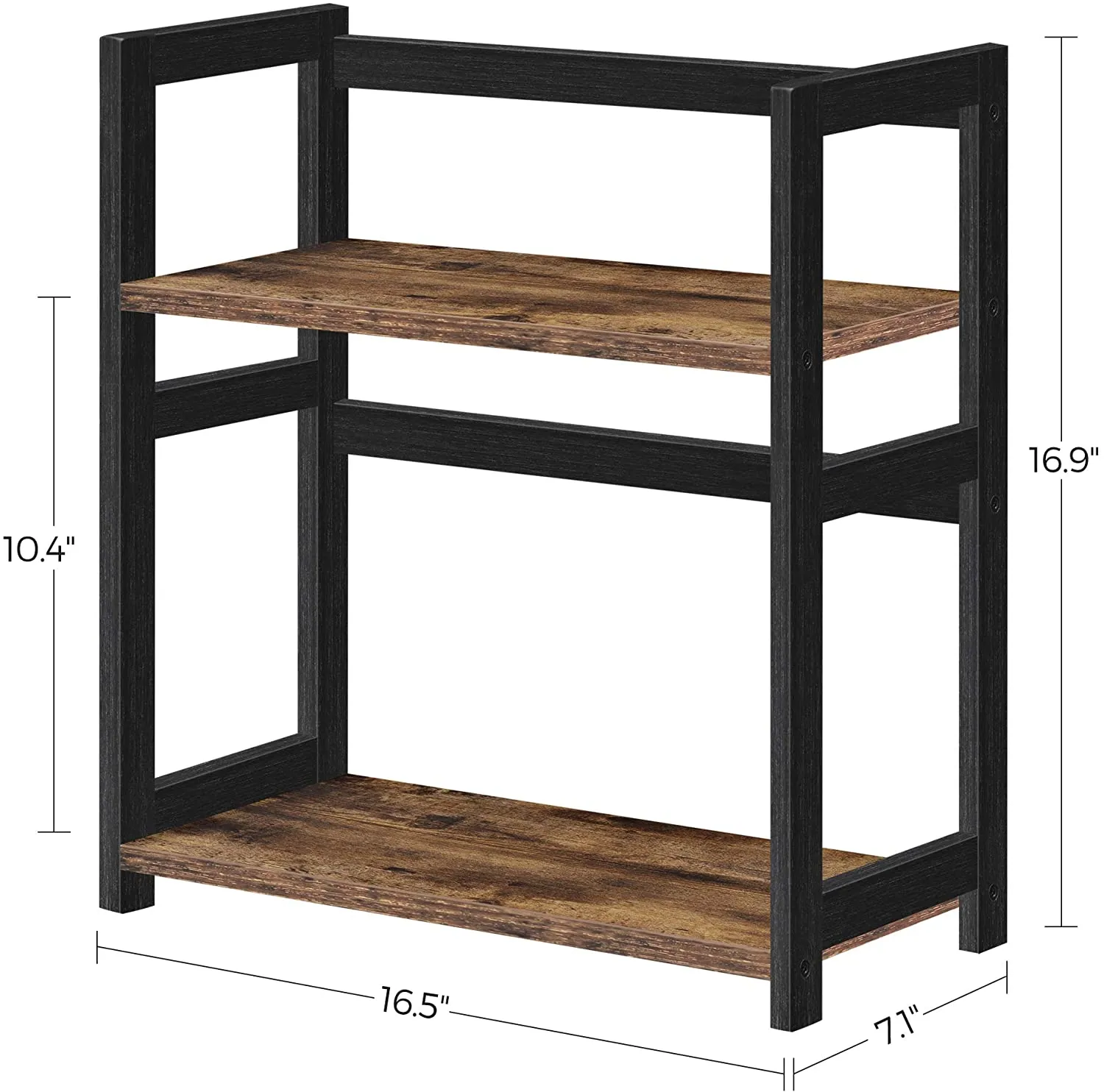 Spice Rack, 2-Tier Counter Shelf, Desktop Storage Organizer, for Countertop, Kitchen