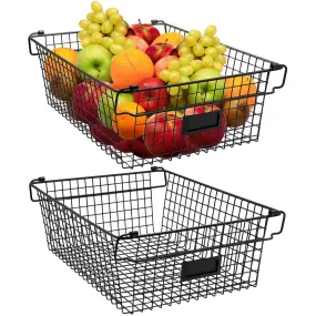 Stackable Farmhouse Wire Basket Bins