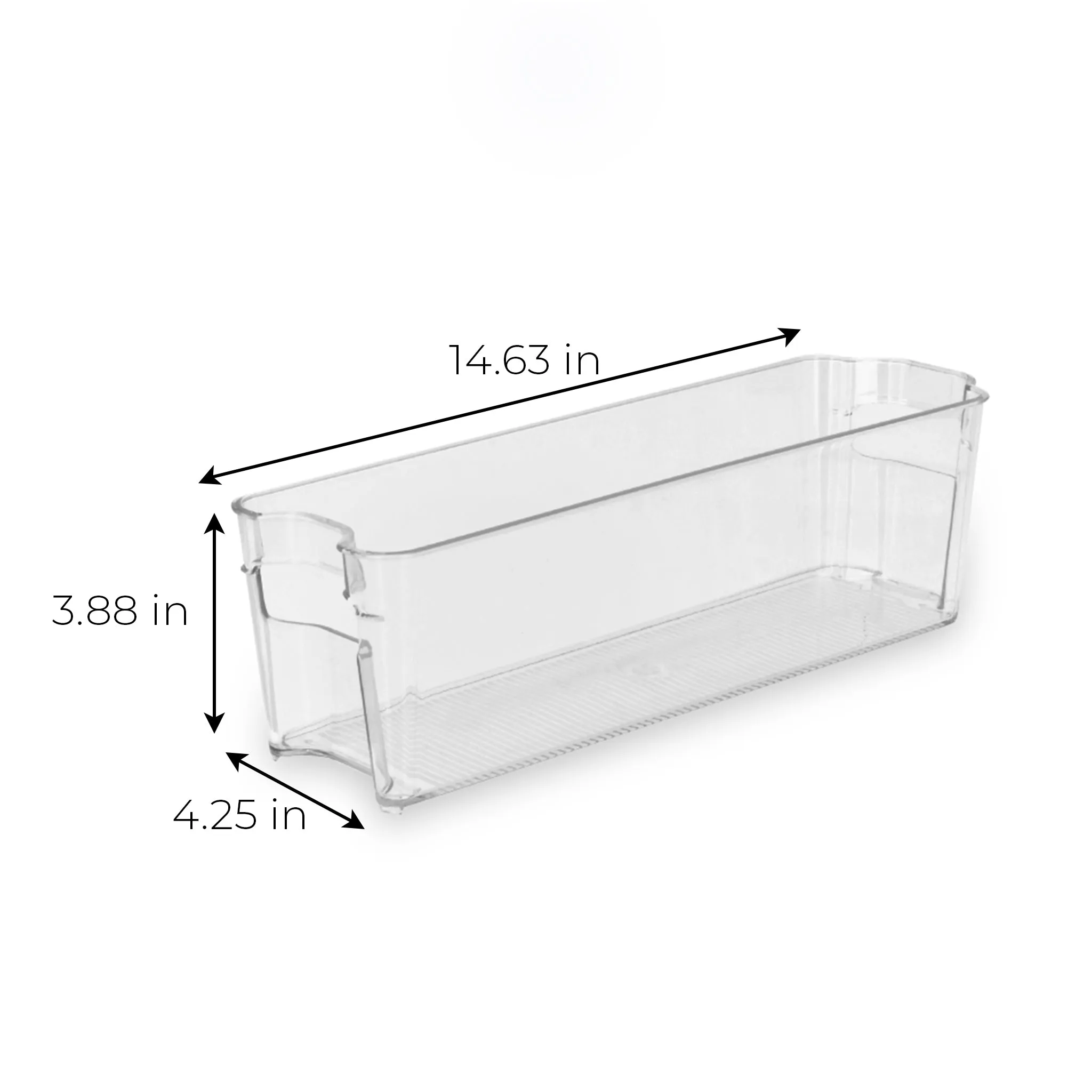 Stackable Refrigerator Bin with Handle - 4.5 x 15 Inch