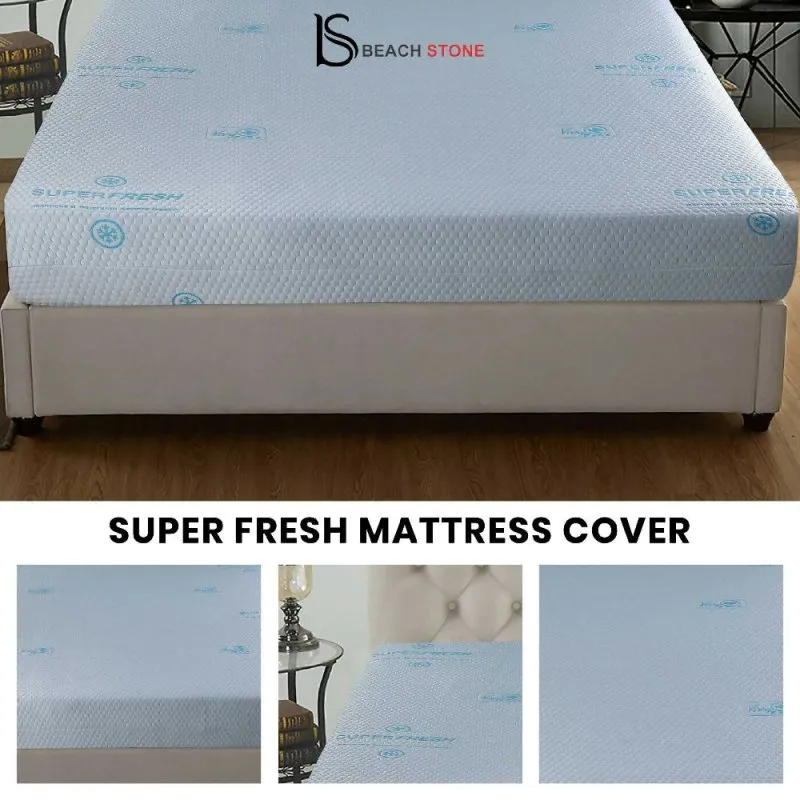 Super Fresh Polygon Pattern Zipped Mattress Protector