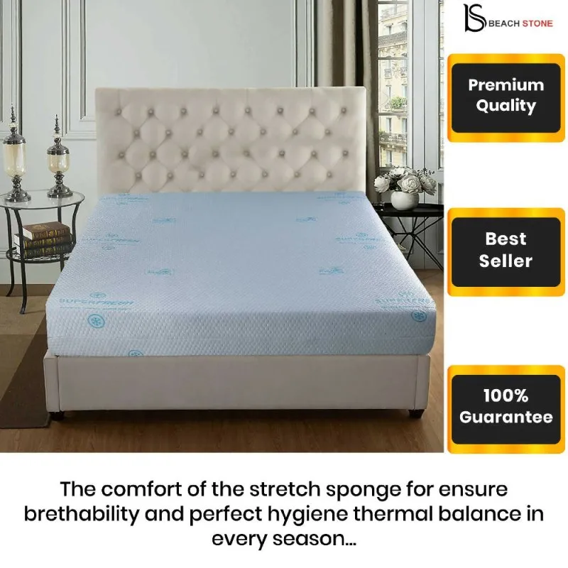 Super Fresh Polygon Pattern Zipped Mattress Protector