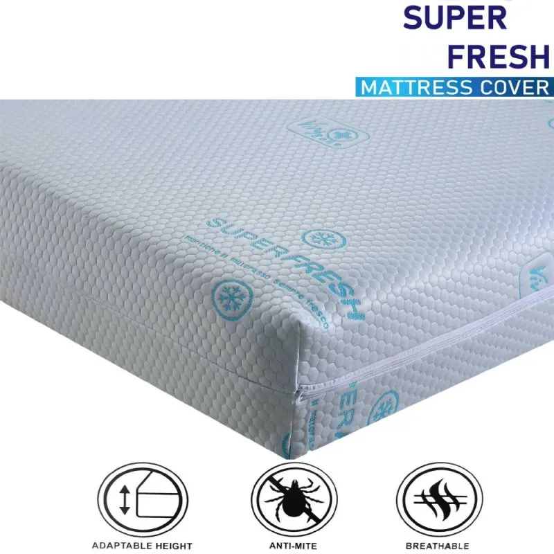 Super Fresh Polygon Pattern Zipped Mattress Protector