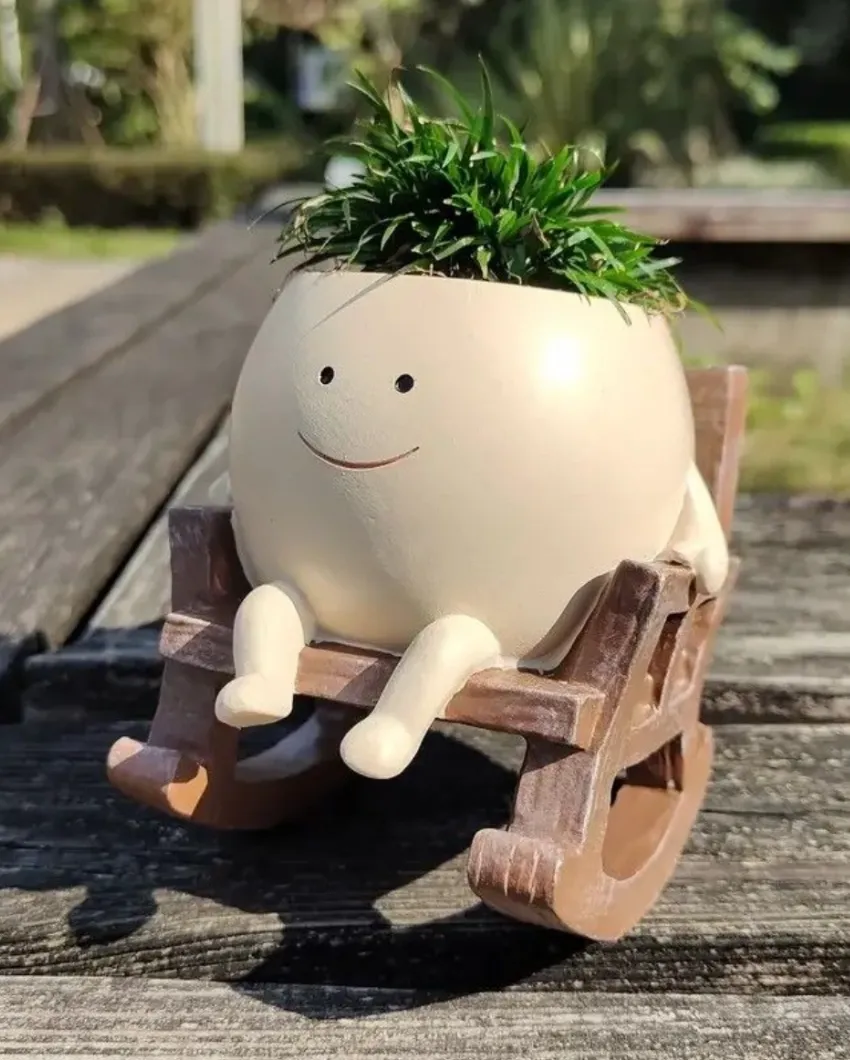 Swing Chair Resin Planter Without Plant | 5 x 6 inches