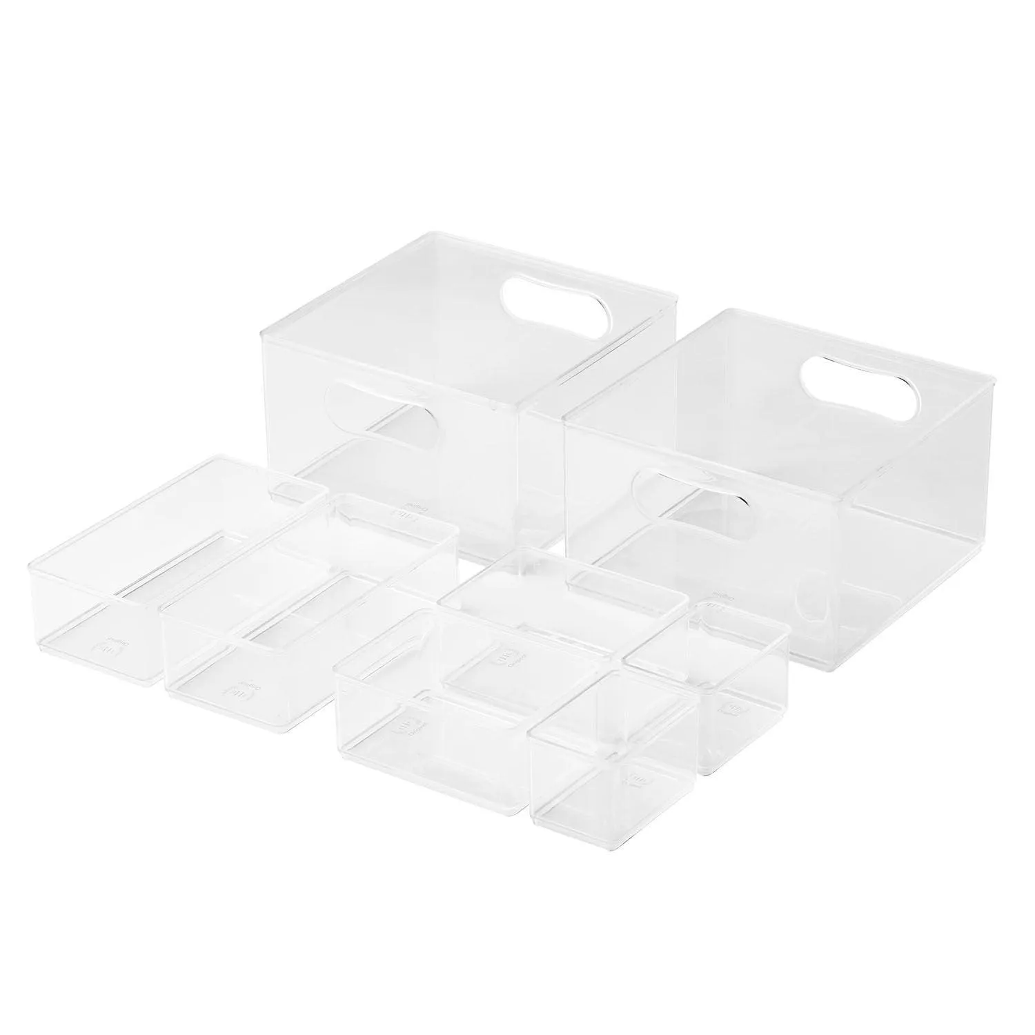 The Home Edit 8 Piece Multipurpose Edit, Plastic Storage Organizing System, Clear