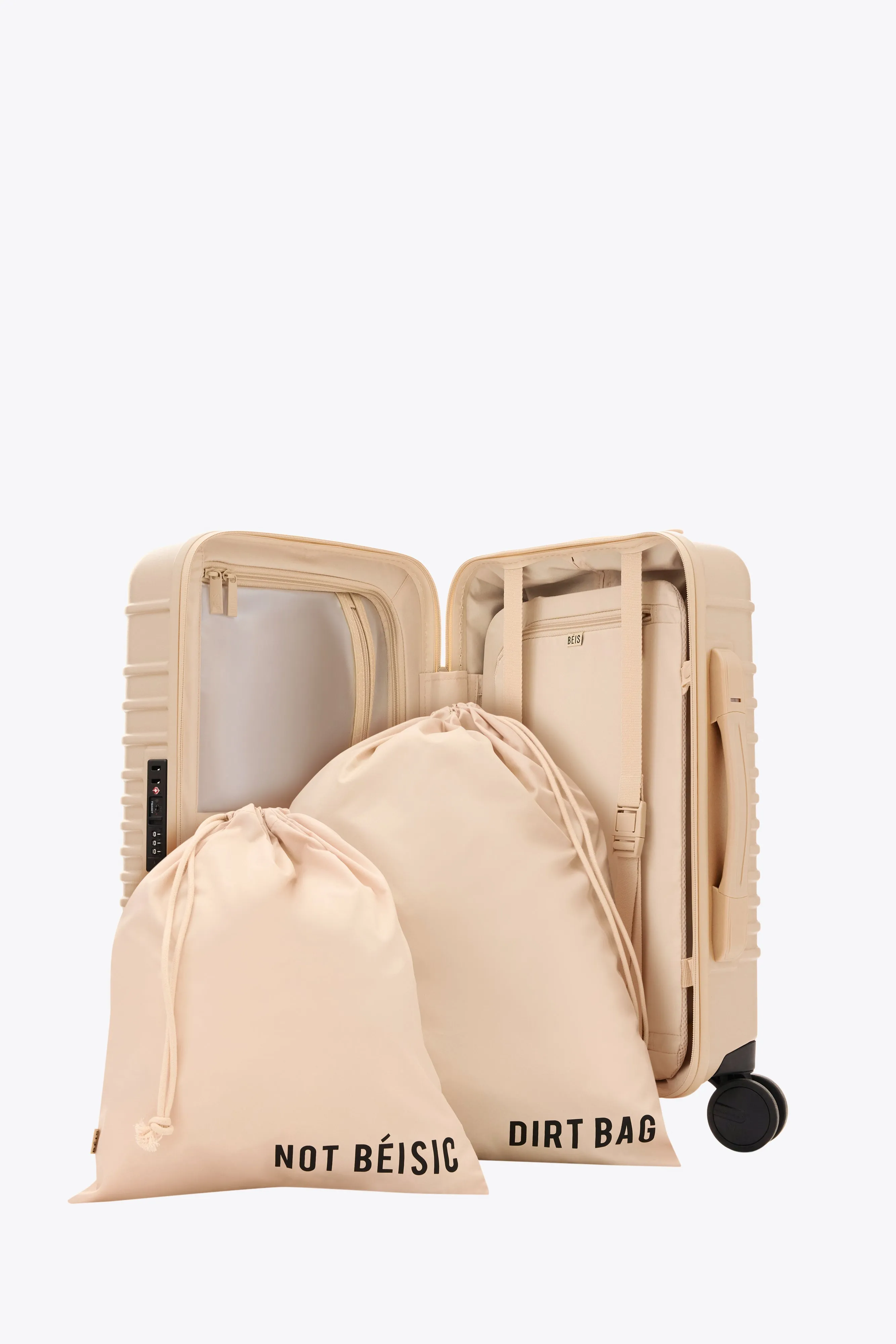 The Small Carry-On Roller in Beige