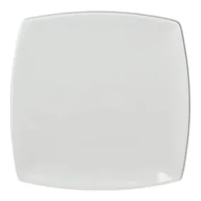 Thunder Group 29010WT Classic White 10" x 10" Melamine Square Plate, Pack of 12