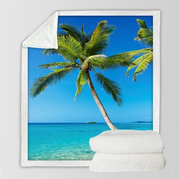 Tropical Escape Soft Sherpa Blanket