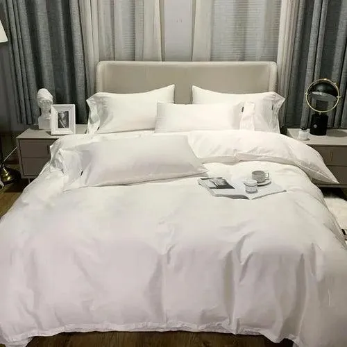 White Grey Duvet Cover Sets Solid Color