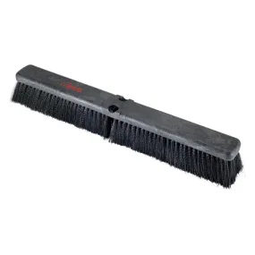 Winco BRFF-24K 24" Fine Medium Duty Push Broom Head with Black Bristles