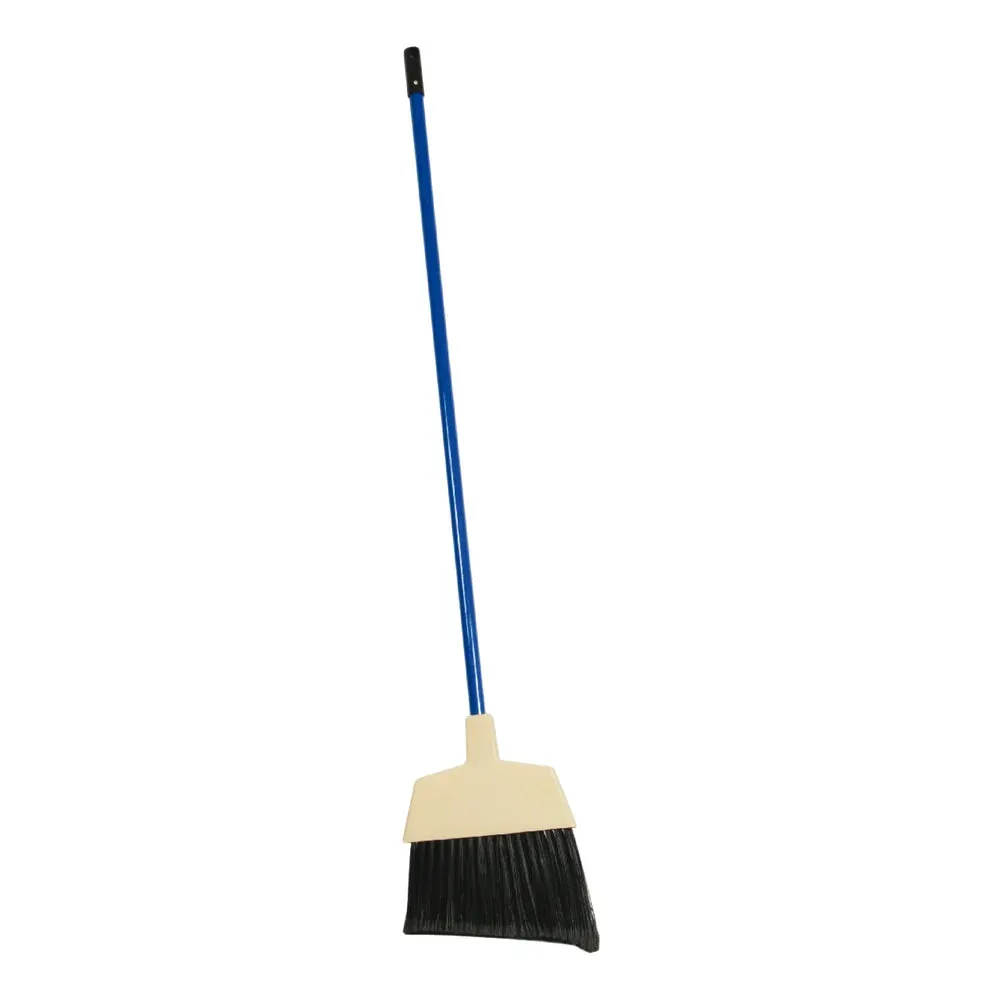 Winco BRM-60L 60" Lobby Broom with Angle Bristles and Blue Handle