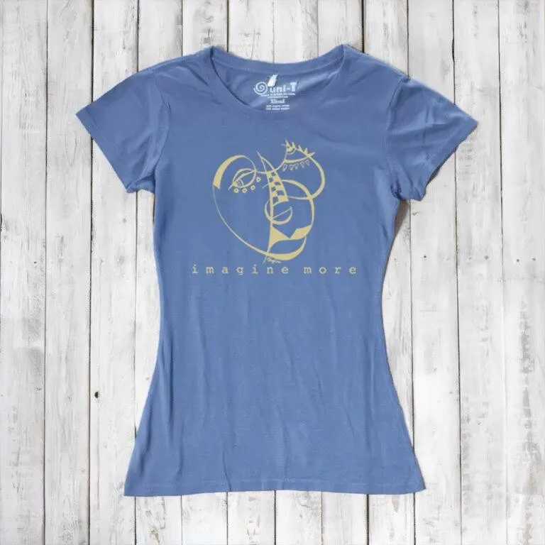 Women's Artistic T-shirt - Unique Art Expression - Imagine More