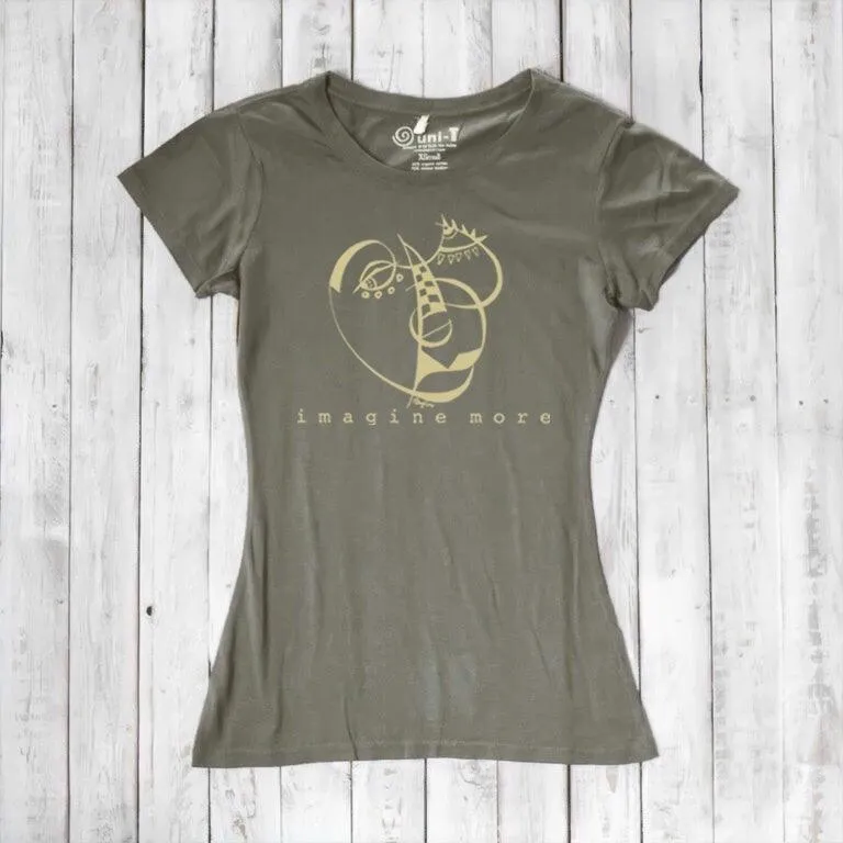 Women's Artistic T-shirt - Unique Art Expression - Imagine More