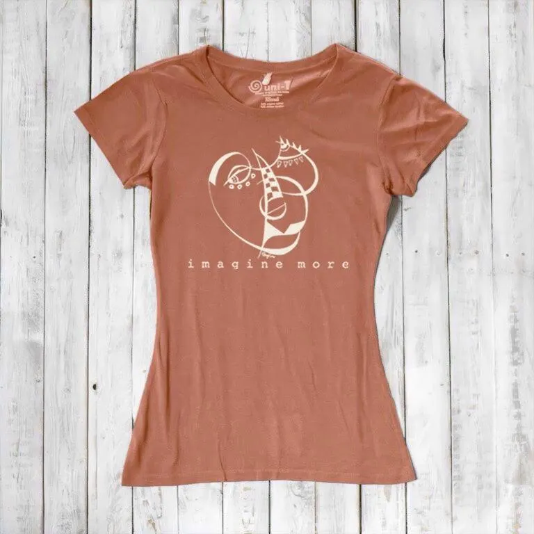 Women's Artistic T-shirt - Unique Art Expression - Imagine More