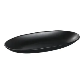 Yanco BP-4113 Black Pearl 12.75" Deep Plate in Black Melamine with Matting Finish - Pack of 12