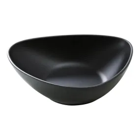 Yanco MO-209BK Moderne 9" Triangular Soup Plate, Black Melamine - Pack of 24