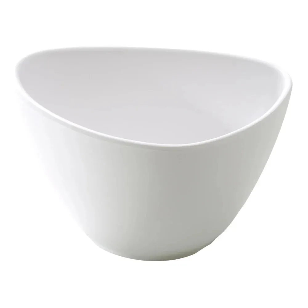 Yanco MO-306 Moderne 5.5" Triangular Moderne Bowl, White Melamine, 16oz - Pack of 48