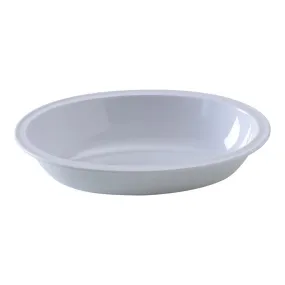 Yanco NS-064W Nessico Oval Bowl, 64 oz Capacity, 11.75" Length, 8.25" Width, 2.75" Height, White Melamine, Pack of 24